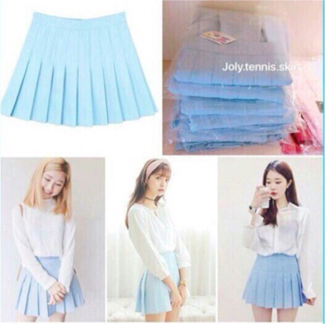 🌙 Suteki Openning: Chân váy ngắn thủy thủ Tennis xếp li Kaki lưng cao có quần trong Ulzzang màu trơn | BigBuy360 - bigbuy360.vn