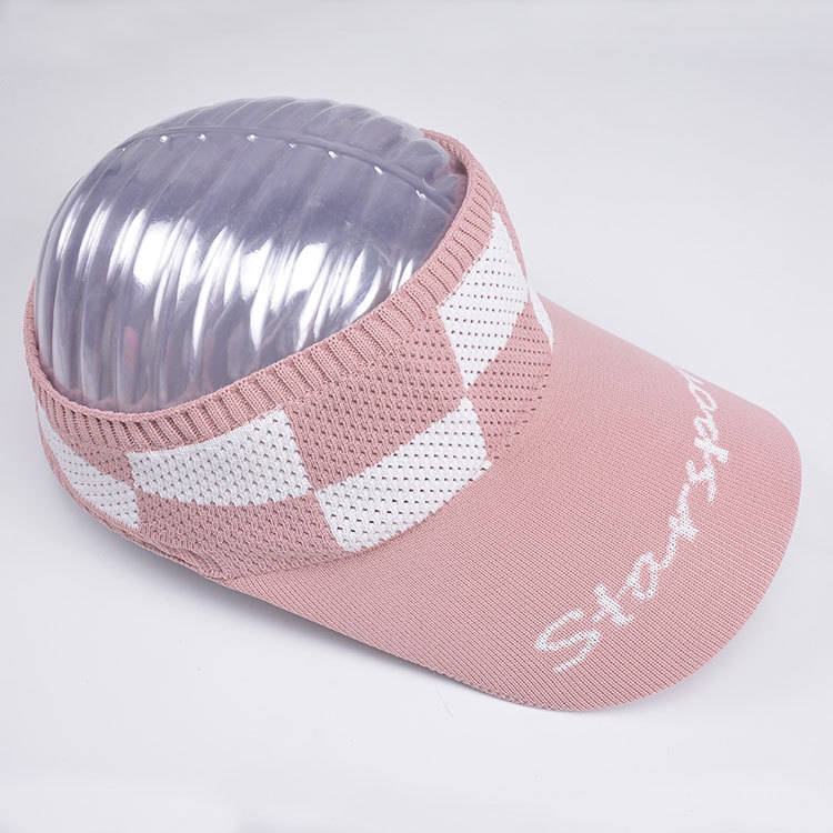 Summer New Arrival Summer Fashion Plaid Sun Protection Half Caps For Women