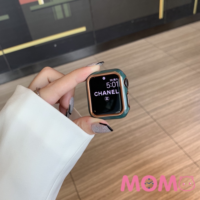 Ốp Nhựa Mạ Điện Bảo Vệ Mặt Đồng Hồ Apple iWatch Series 7 6 SE 5 4 45mm 41mm 40mm 44mm
