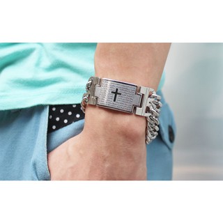 Lắc tay nam inox 100% không đen
