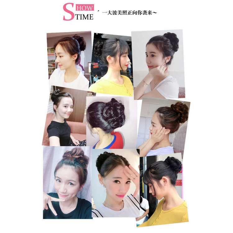 Búi Tóc Giả Bằng Nhung Dùng Trang Trí