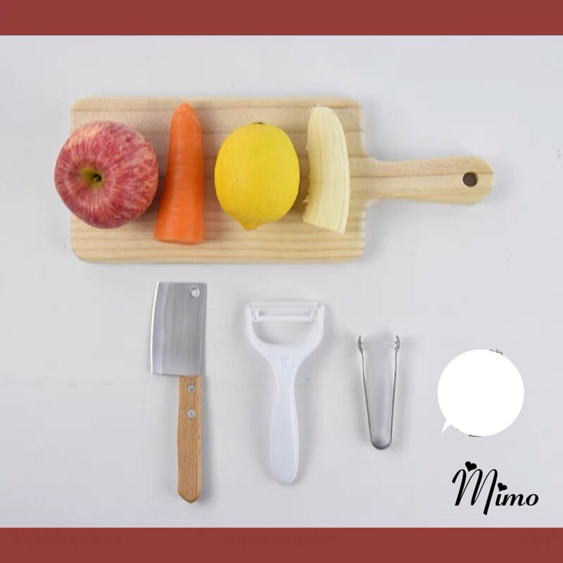 Thớt gỗ decor cầm tay hình chữ nhật kích thước 44x21cm phụ kiện trang trí nhà cửa chụp ảnh, khay trà bánh,...