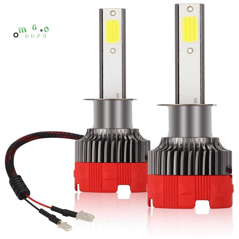Set 2 bóng đèn pha H1 LED 6000K 55W 8000K chống thấm nước