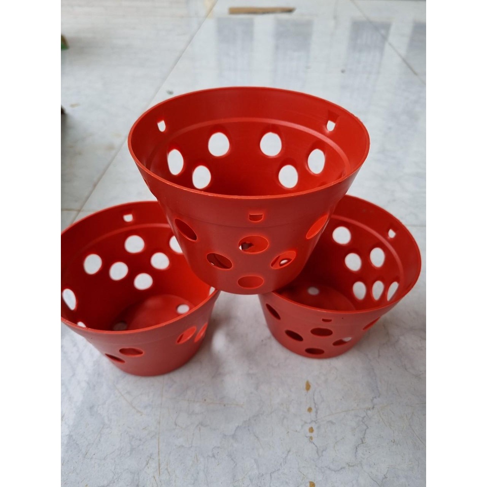[Giá hủy diệt] set 10 chậu nhựa giả đất trồng lan f18 hàng loại 1 siêu bền chắc chắn