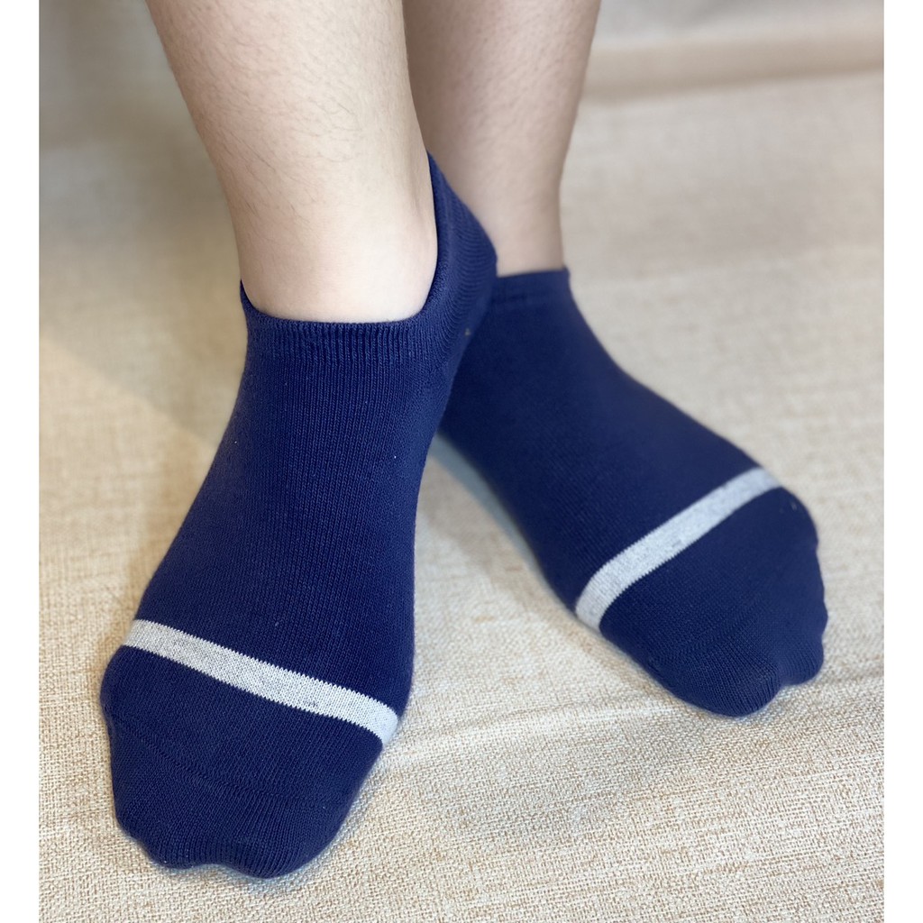 Tất vớ trơn cotton cổ ngắn nam nữ chống trượt, chống hôi chân