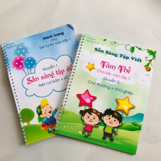Bộ 2 quyển Tâm thế cho bé vào lớp 1 - sẵn sàng tập viết
