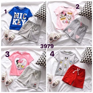 Bộ thun mickey bé trai - bé gái