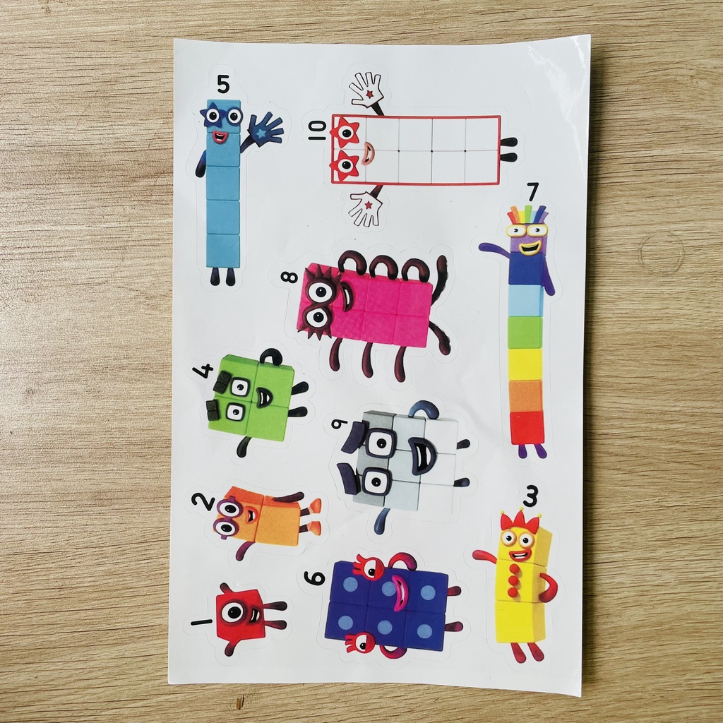 Hình dán sticker Number Blocks cho bé