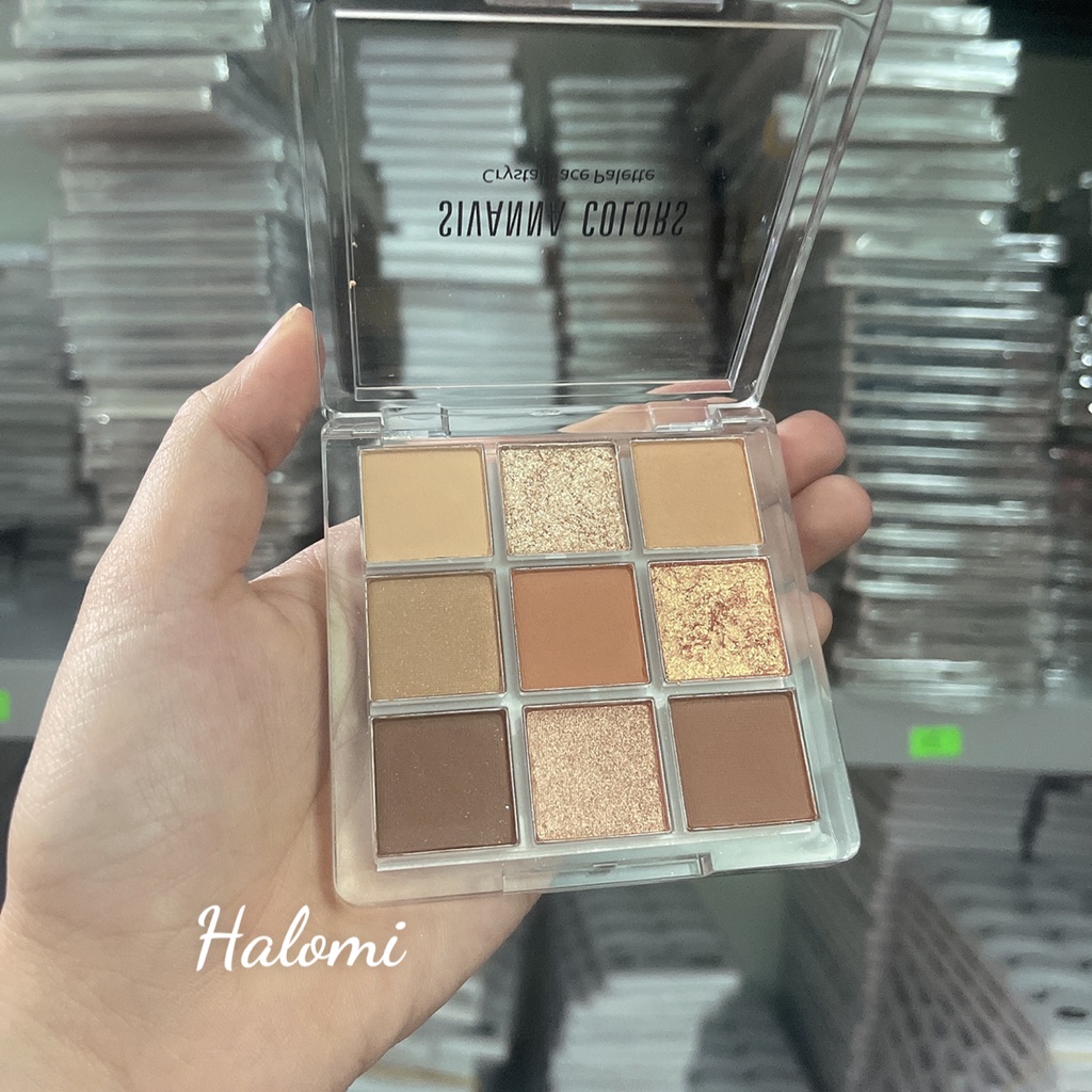 Bảng phấn mắt 9 ô Sivanna nhũ mịn lì siêu xinh trendy HF651