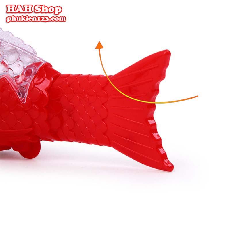Đồ Chơi Cá Chép Vãy Đuôi Phát Sáng Có Nhạc Và Bánh Chạy Cho Bé Đèn Trung Thu cá chép quà  tặng cho bé