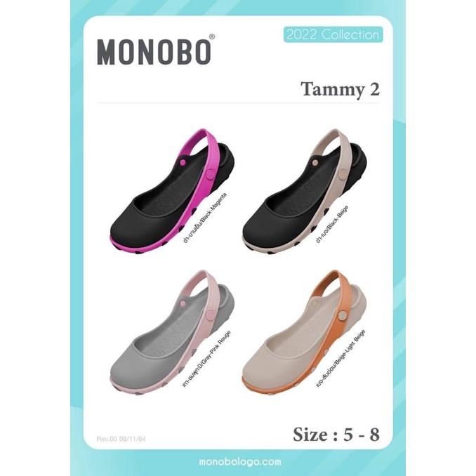 Giày nhựa nữ đi mưa Thái Lan có quai Monobo - TAMMY 2