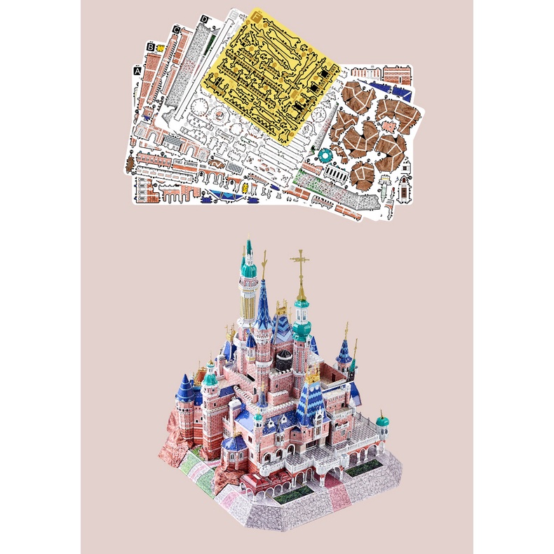 Mô hình lắp ráp kim loại lâu đài disney Dream Castle-tặng ngay một mẫu tự chọn 100k đón giáng sinh