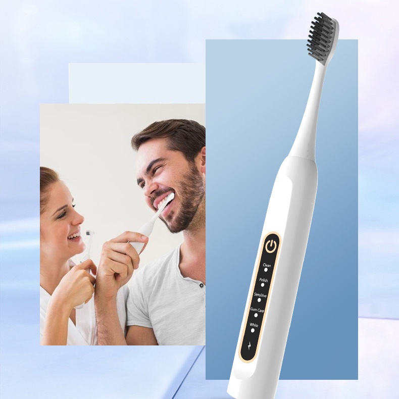 Bàn chải điện - Máy đánh răng tự động với lông mềm mịn Đánh bay mảng bám Làm trắng răng với 5 chế độ Máy tăm nước