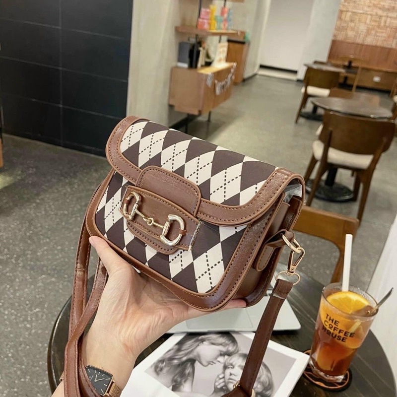 Túi xách nữ thời trang hoạ tiết trám siêu đẹp TX687