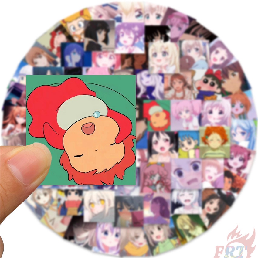 ❉ Miếng Dán Trang Trí Hình Chân Dung Cô Gái Anime Series 02 ❉ Bộ 64 Hình Dán Chống Thấm Nước Thời Trang
