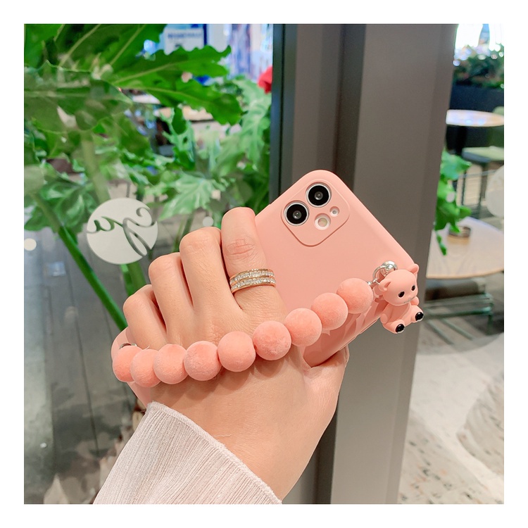 Ốp Điện Thoại Dẻo Họa Tiết Hoạt Hình Chú Gấu Kèm Dây Đeo Cho Samsung Note 8 9 10 Lite 10 Pro 20 Ultra