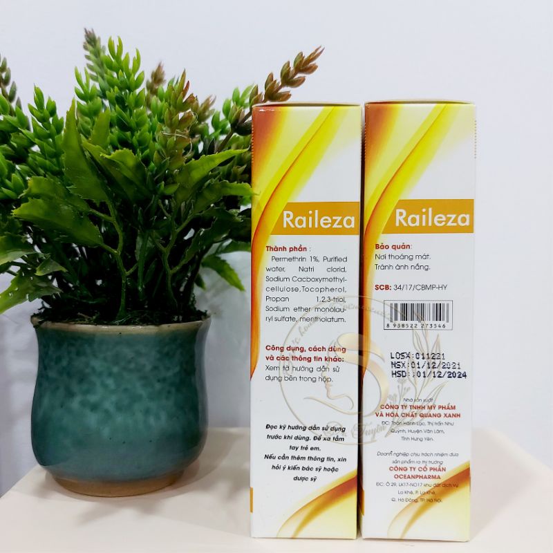 Dung dịch tắm gội loại bỏ chấy  và kí sinh trùng RAILEZA 120ml