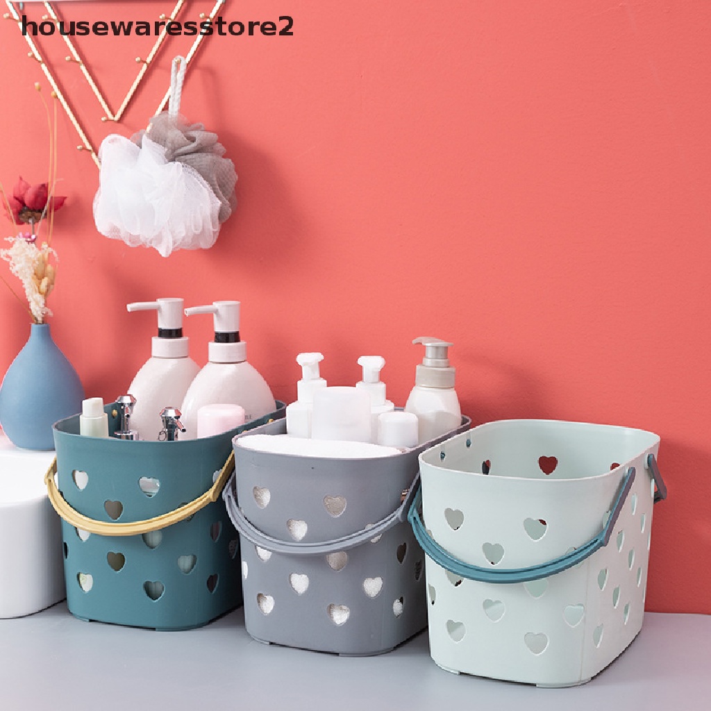 Set 2 Giỏ Nhựa Đựng Dầu Gội / Sữa Tắm Có Tay Cầm Tiện Dụng