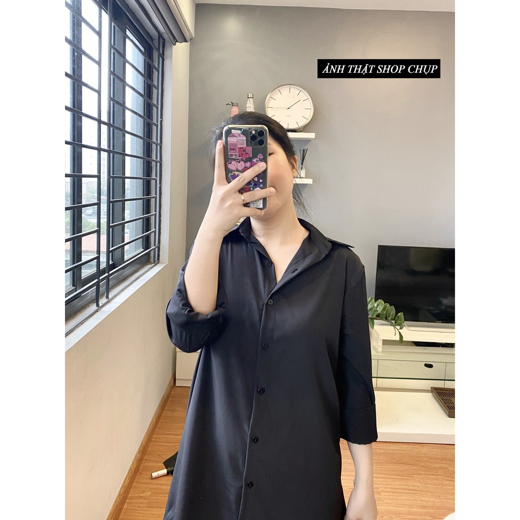Đầm Sơ Mi ⚡️𝐁𝐈𝐆𝐒𝐈𝐙𝐄⚡️ Váy Dáng Suông Gọn Người Che Khuyết Điểm Thoải Mái Dễ Chịu Khi Mặc | BigBuy360 - bigbuy360.vn