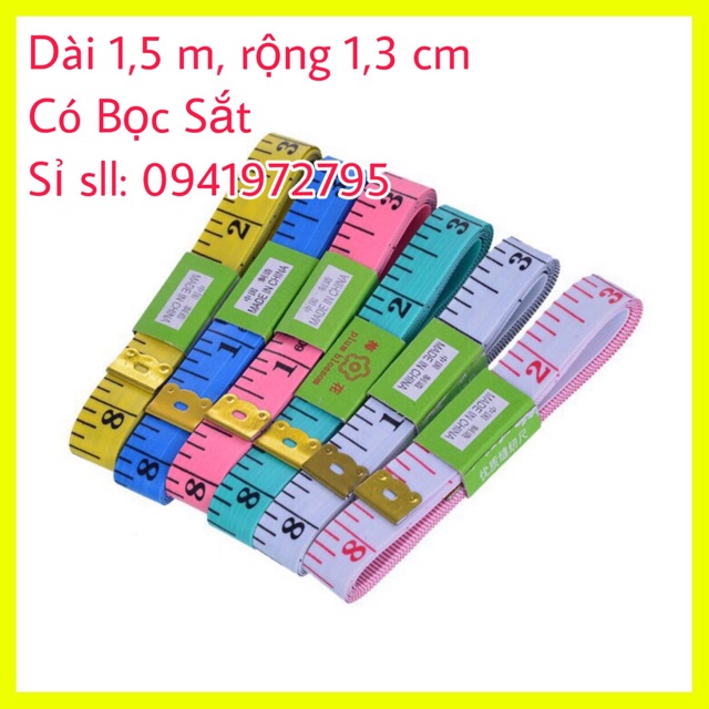 [BÁN SỈ] THƯỚC DÂY ĐO SIZE, MAY ĐỒ 1,5 M CÓ BỌC SẮT( CÒN MÀU TRẮNG )