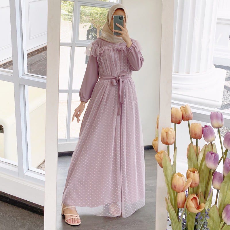 Kandara Đầm Maxi (M XL XXL 3XL 4XL) - Kayla Maxi Tự Do / Thắt Lưng Mới Nhất 2021 Eid / Gamis / Áo Choàng Nữ Mới Nhất 2021