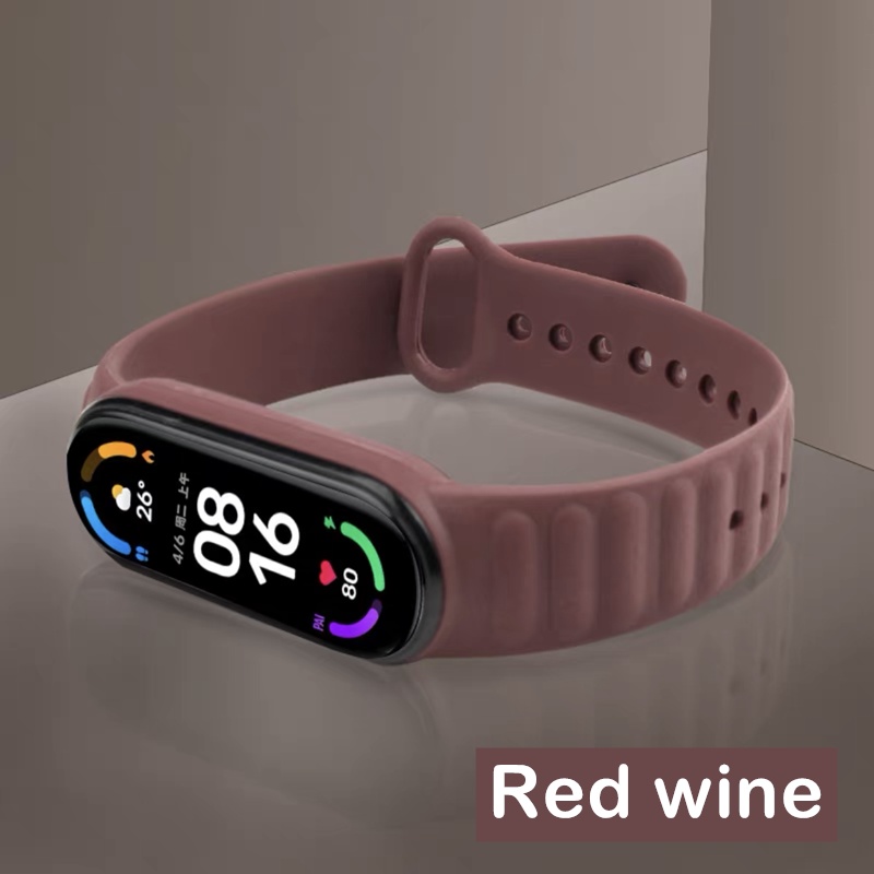 Phù Hợp Dây Đeo Thay Thế Bằng Da Silicon Cho Mi Band 6 5 2022 Mới
