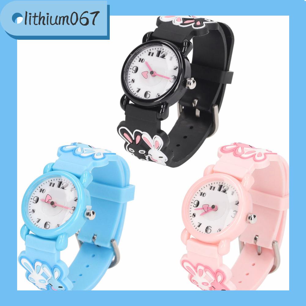 Lithium067 Lithium067 Trẻ em Đồng hồ 3D Mô hình Hoạt Không thấm nước Dễ thương Rõ ràng Số Quy mô mới biết đi đeo tay cho Bé gái từ 3 đến 8 tuổi trai