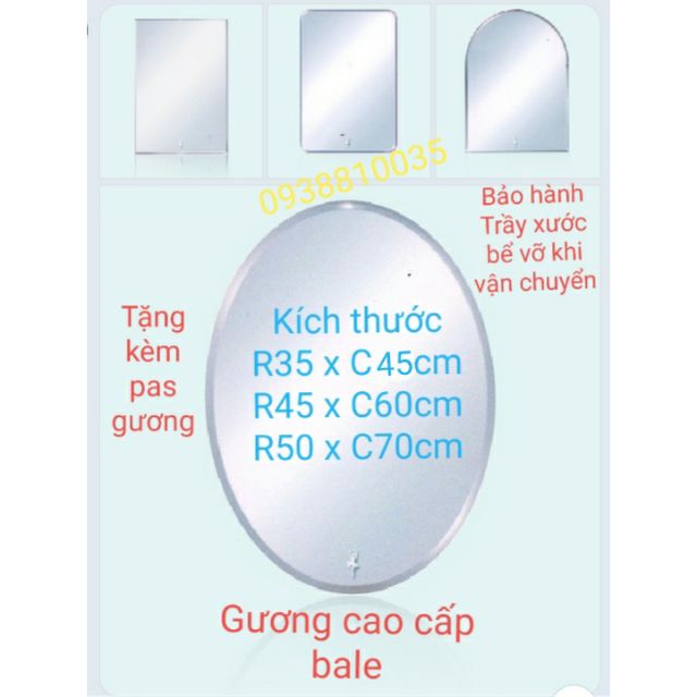 GƯƠNG SOI TREO TƯỜNG KT 35x45cm KÈM PAS GƯƠNG - KEO DÁN GƯƠNG