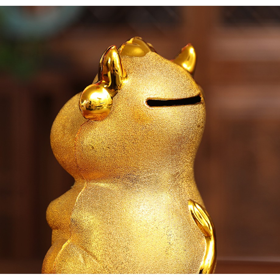 Chú trâu vàng đựng tiền tiết kiệm siêu đẹp, siêu sang, hộp đựng | BigBuy360 - bigbuy360.vn