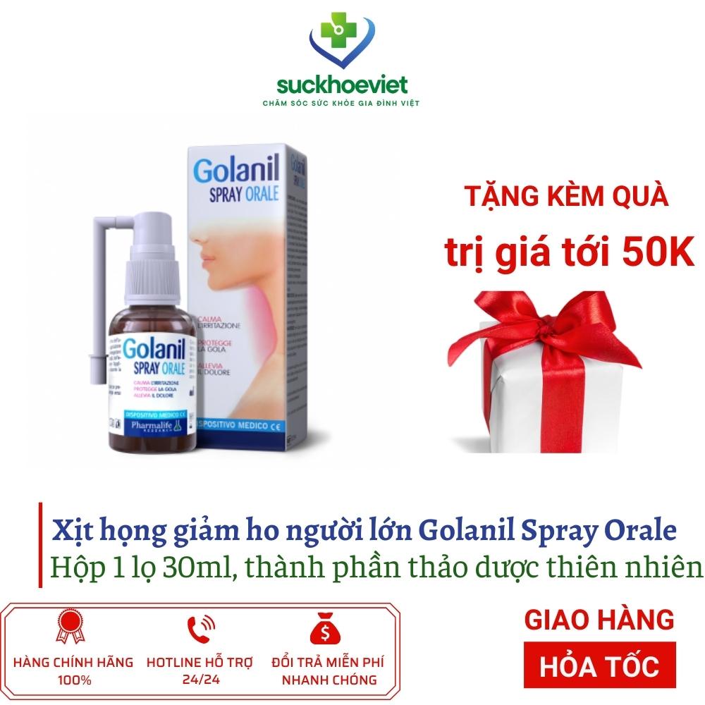 [GIÁ GỐC] Xịt họng Golanil Spray Orale Fitobimbi– Giúp hỗ trợ giảm ho, đau rát họng - Lọ 30ml