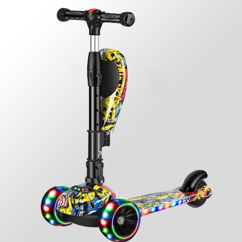 ✈️[Freeship] Xe trượt scooter By Sky đa năng phát sáng cho bé từ 1 đến 12 tuổi - Xe thăng bằng có nhạc, ghế nhún cho trẻ