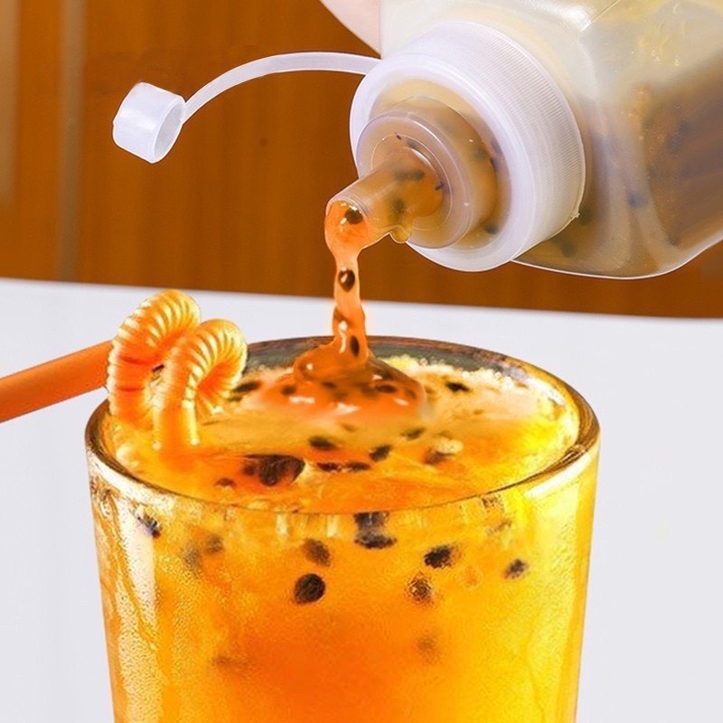 Chai nhựa đựng nước sốt chống bụi/ chống tràn dung tích lớn 800/ 1000ml - Bình bóp nhựa vòi rộng đựng sốt, mứt