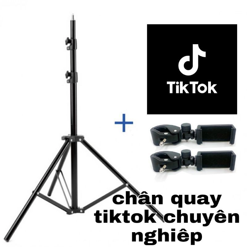 Gậy Quay Tiktok Chuyên Nghiệp Kèm Đầu Kẹp Và Trục Xoay 360.