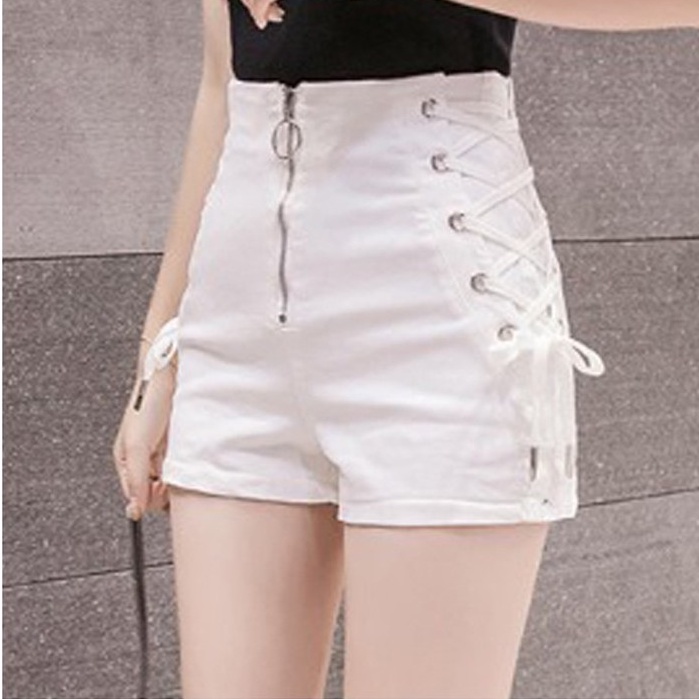 Quần short thời trang nữ xỏ dây2 bên hông trẻ trung nhiều size cho nữ đi chơi đi làm cá tính
