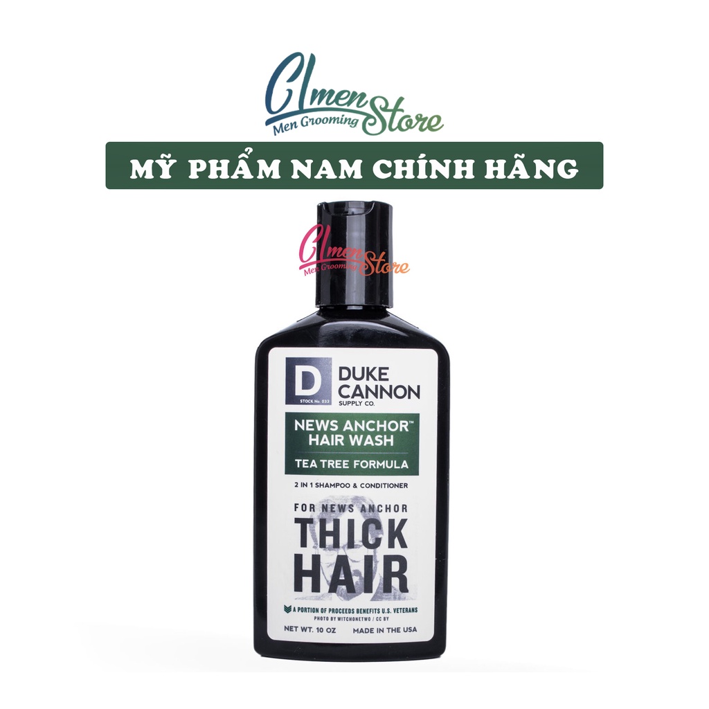 Dầu gội xả 2-IN-1 Duke Cannon News Anchor Hair Wash – Tea Tree