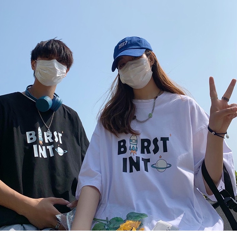 Áo thun tay lỡ nam nữ, áo phông unisex form rộng chất cotton in hình NT