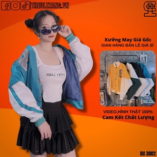 Áo Khoác Bomber Jackets Cặp Nam Nữ Kaki 2 Lớp Cao Cấp Áo Khoác Đôi Nam Nữ in EQUIPMENT VÀNG KEM - AK1006