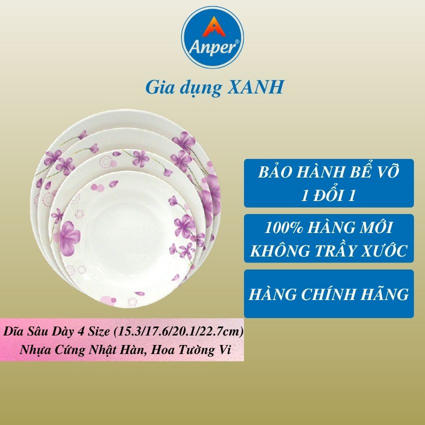 Đĩa dĩa nhựa melamine ANPER cao câp A5 dùng gia đình và nhà hàng sang trọng an toàn