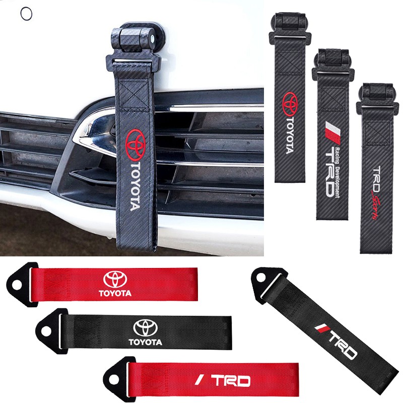 Dây móc kéo trang trí xe hơi Toyota phong cách thể thao bằng sợi carbon