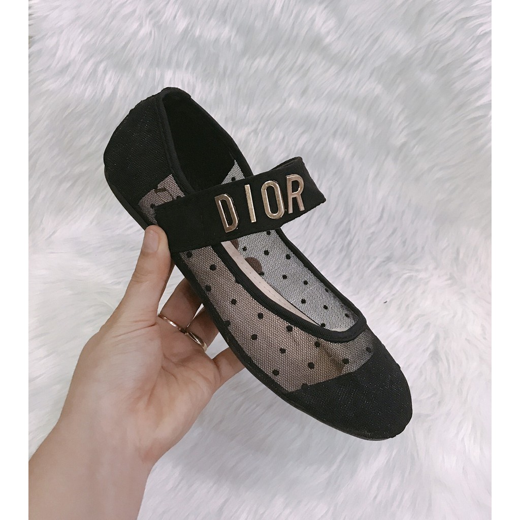 Giày bệt ren chấm bi quai ngang | BigBuy360 - bigbuy360.vn