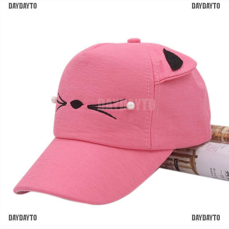 Nón Lưỡi Trai Bằng Cotton Hình Tai Mèo Phong Cách Hip Hop