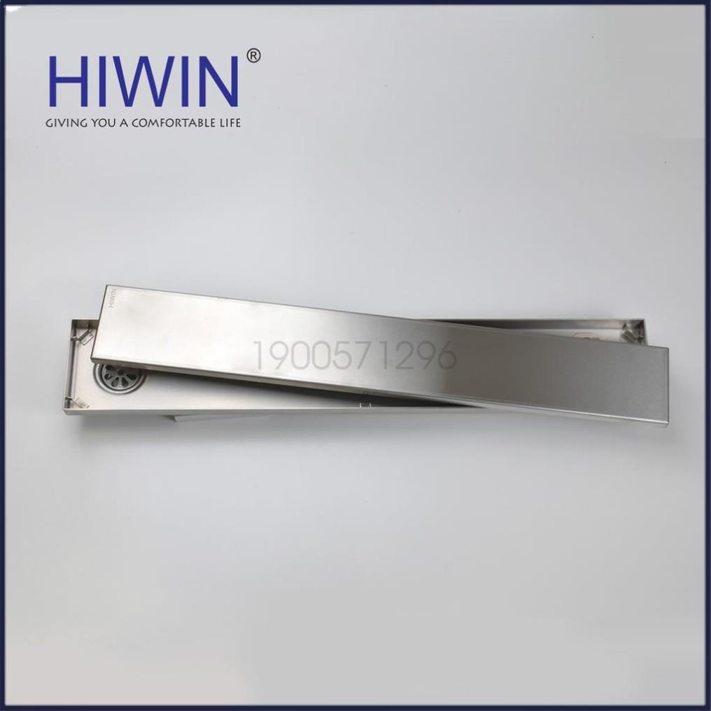 Phễu ga thoát sàn dài thoát nước nhanh inox 304 mặt mờ phi lệch kích thước 100x600mm HIWIN FD-10606