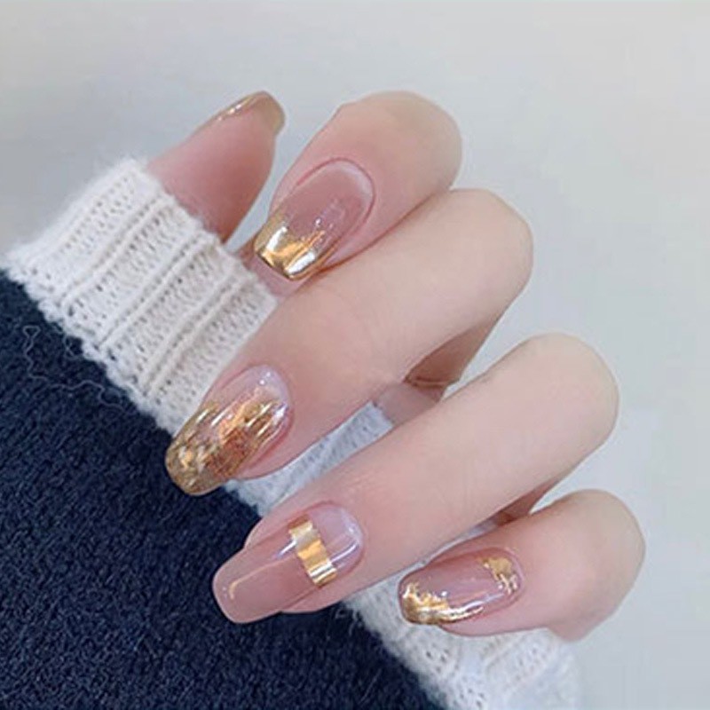 Set 24 móng tay giả kèm keo trang trí nghệ thuật đẹp xinh chống nước CP