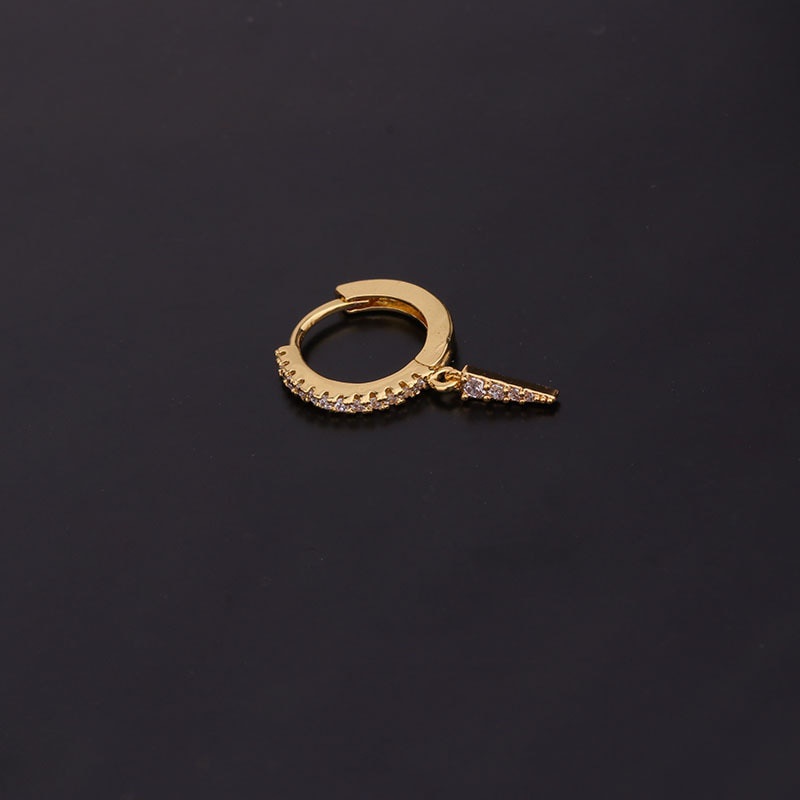 Bông Tai Hình Chìa Khóa Bằng Thép Không Gỉ Đính Đá Thời Trang