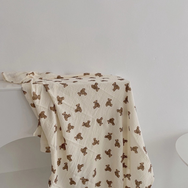 Chăn cotton in hình gấu đáng yêu thoải mái dành cho bé sơ sinh