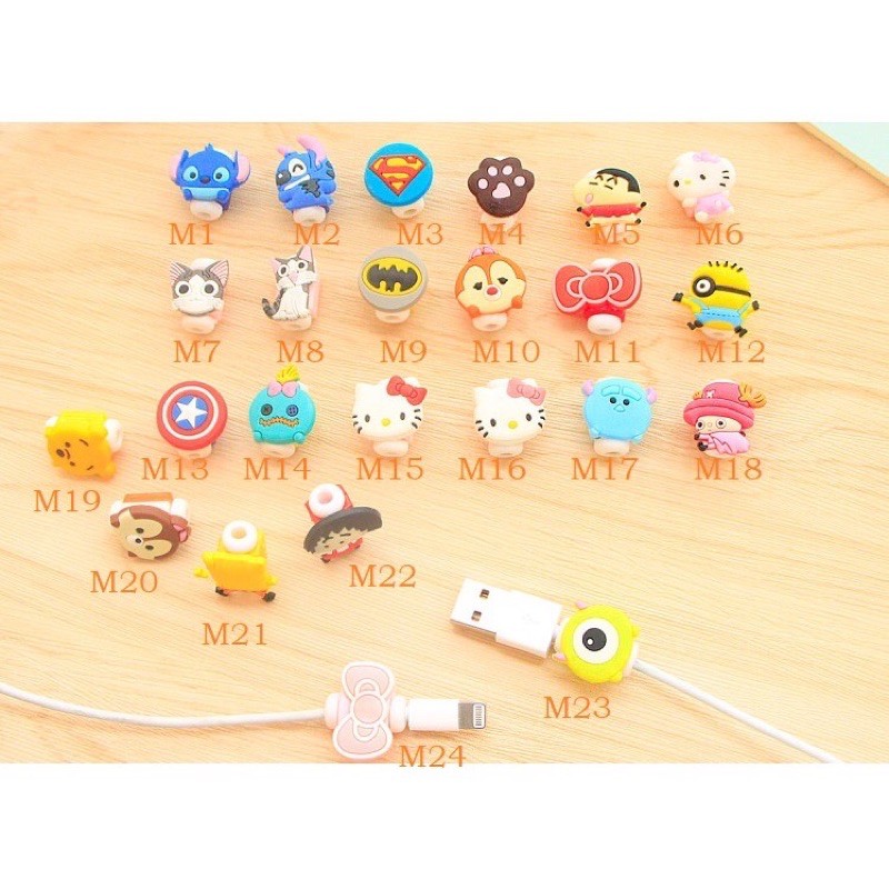 Bộ bảo vệ cáp sạc hoạt hình dễ thương