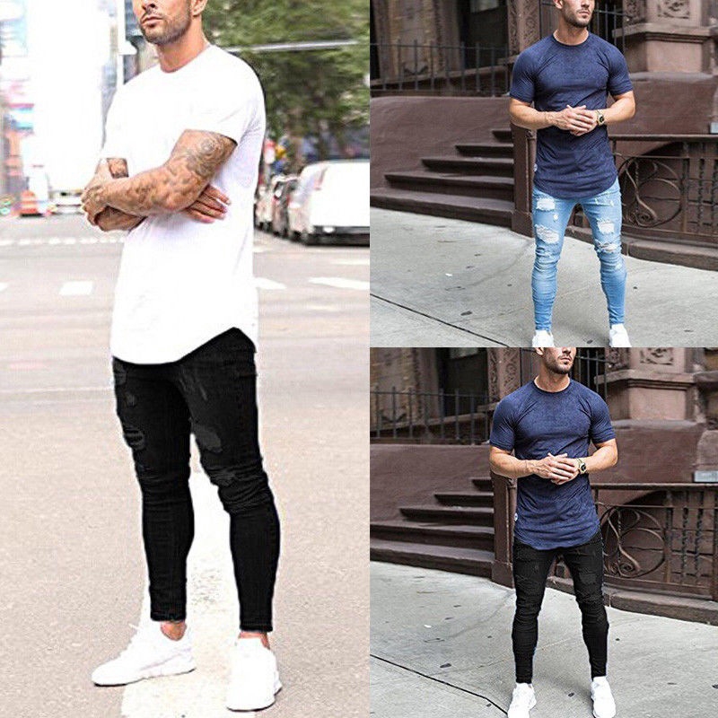 Quần jeans skinny nam mài rách size S-3XL