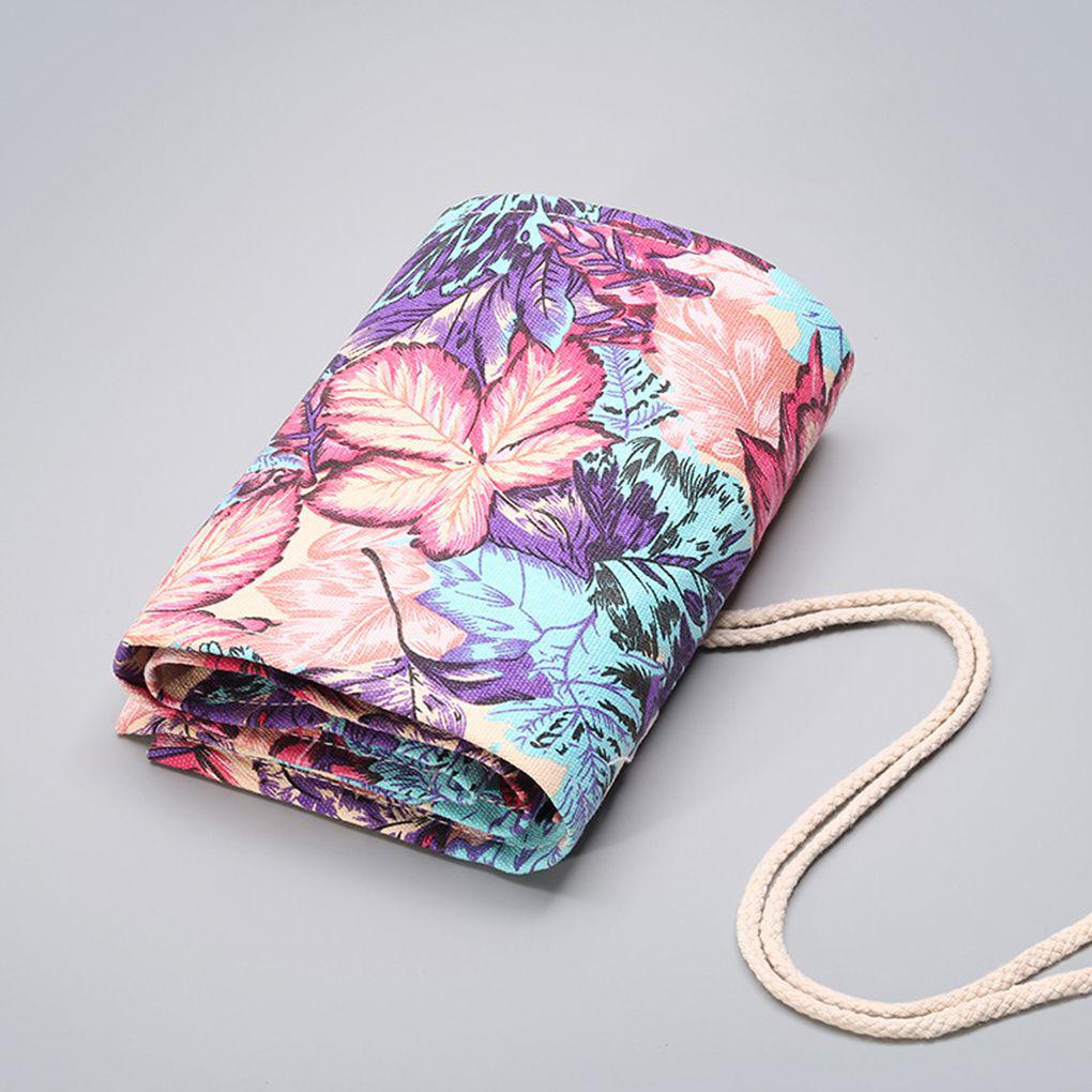 Túi Cuộn Đựng Bút Chì 12-72 Lỗ Họa Tiết Lá Phong Nhiều Màu Sắc