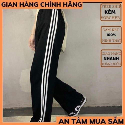 Quần3Sọc Nam Nữ , quần thể thao ống suông chất thun co dãn thoải mái ,quần unisex phong cách hàn quốc XƯỞNG MAY TIT COJ2