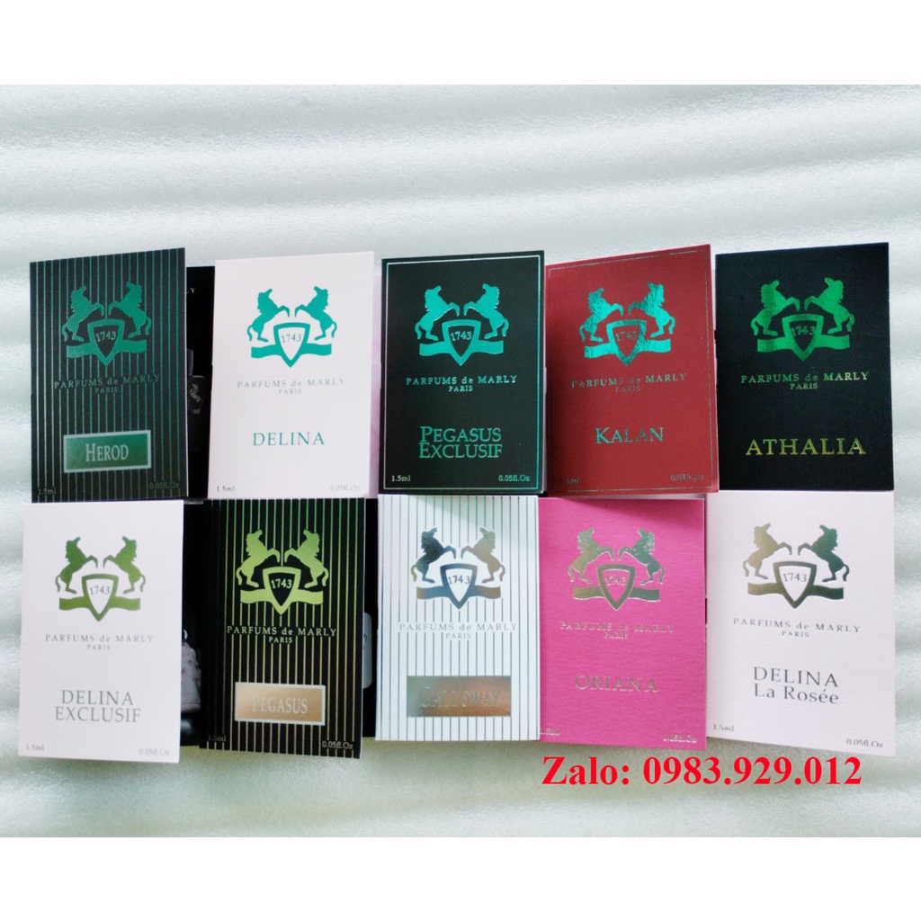 Nước hoa Vial Parfums Marly các mùi
